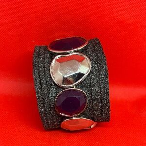 Elegant Silver and purple Bracelet